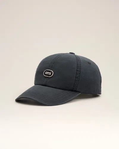 Ami Alexandre Mattiussi Black Cotton Cap With Ami Patch Black