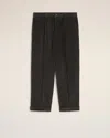 Ami Alexandre Mattiussi Ami Charcoal Grey Corduroy Pleated Cuffed Trousers In Black