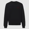 Ami Alexandre Mattiussi Ami Paris Ami De Coeur Wool Crewneck Sweater In Black