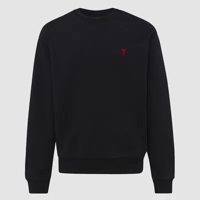 AMI ALEXANDRE MATTIUSSI BLACK COTTON SWEATSHIRT