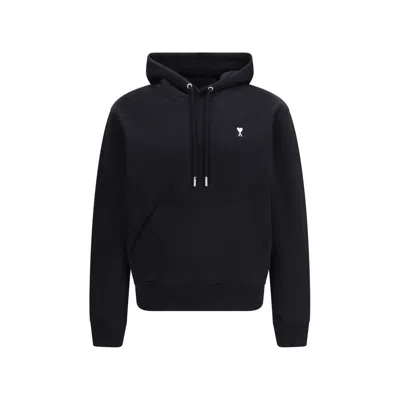 Ami Alexandre Mattiussi Ami Paris Heartfelt Pullover Hoodie For Men In Black