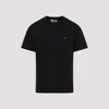 Ami Alexandre Mattiussi Ami Paris Ami De Coeur T-shirt In Organic Cotton In Black