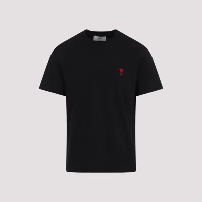 Ami Alexandre Mattiussi Classic Red T-shirt In Black