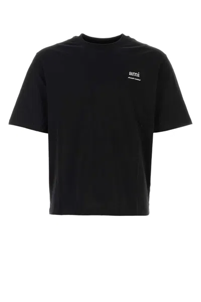 AMI ALEXANDRE MATTIUSSI BLACK COTTON T-SHIRT