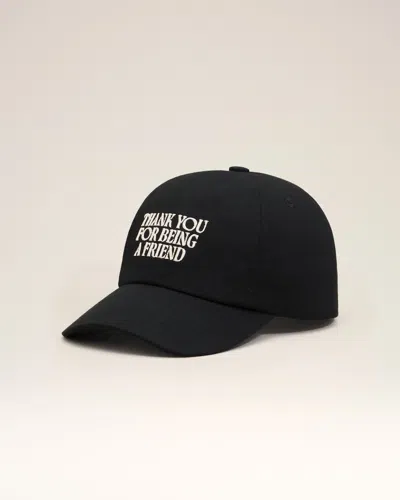 Ami Alexandre Mattiussi Black Cotton Thank You For Being A Friend Embroidery Cap Black