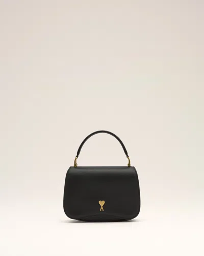 Ami Alexandre Mattiussi Black Cowhide Leather Paris Paris Top Handle Bag Black