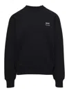 Ami Alexandre Mattiussi Black Crewneck Sweatshirt With Logo Lettering Detail On The Front And Adc Logo Embroidery On The Rea