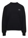 Ami Alexandre Mattiussi Black Crewneck Sweatshirt With Logo Lettering Detail On The Front And Adc Logo Embroidery On The Rea In Black