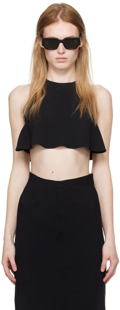 Ami Alexandre Mattiussi Black Cropped Tank Top In Black/001