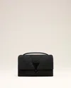 Ami Alexandre Mattiussi Voulez-vous Denim Shoulder Bag In Black