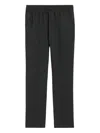 Ami Alexandre Mattiussi Tailored Grey Trousers With Elastic Waistband In Black