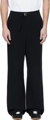 Ami Alexandre Mattiussi Ami Paris Straight Fit Elasticated Trousers In Black