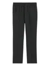 Ami Alexandre Mattiussi Tailored Grey Trousers With Elastic Waistband In Black