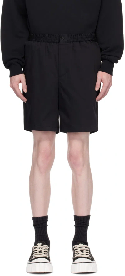 Ami Alexandre Mattiussi Elasticated Waist Shorts In Black
