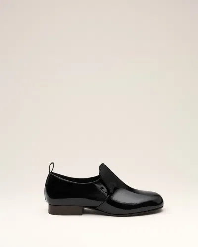 Ami Alexandre Mattiussi Black Flat Cow Leather Shoes Black