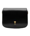 Ami Alexandre Mattiussi Ami Paris Women Leather Crossbody Bag In Black