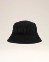 Ami Alexandre Mattiussi Black Knit Ami Patch Bucket Hat Black In Black