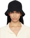 Ami Alexandre Mattiussi Black Knit Ami Patch Bucket Hat Black In Wool Gabardine Black