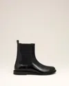 Ami Alexandre Mattiussi Black Leather Anatomical Toe Chelsea Boots Black