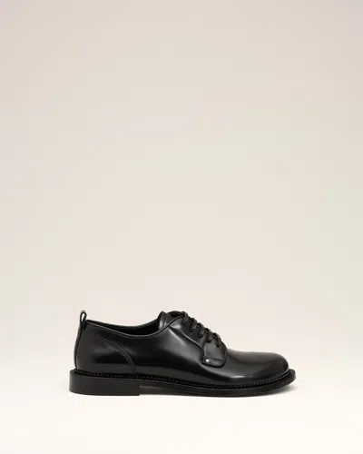 Ami Alexandre Mattiussi Black Leather Anatomical Toe Derbies Black