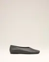 Ami Alexandre Mattiussi Black Leather Bicolor Ballerinas Grey In Gray