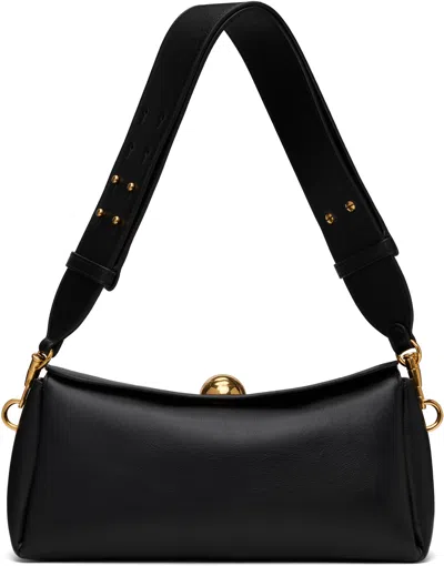 Ami Alexandre Mattiussi Black Leather Carrousel Bag