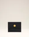 Ami Alexandre Mattiussi Black Leather Carrousel Folded Card Holder Black In Black