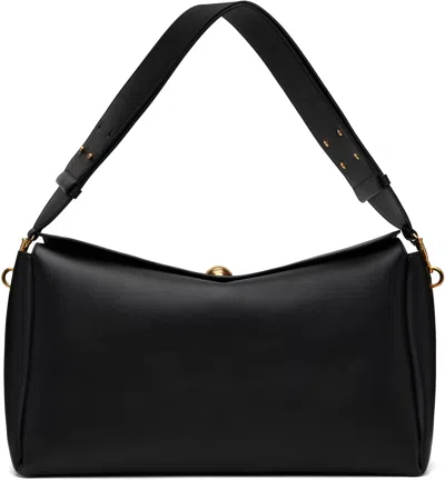 Ami Alexandre Mattiussi Black Leather Large Carrousel Bag