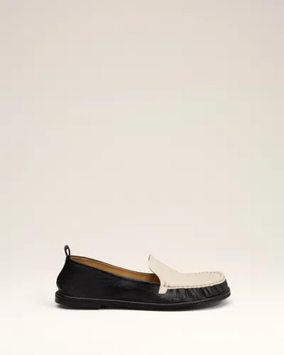 Ami Alexandre Mattiussi Black Leather Midi Loafers Black