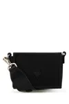 AMI ALEXANDRE MATTIUSSI BLACK LEATHER NANA SHOULDER BAG