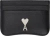 Ami Alexandre Mattiussi Black Paris Paris Card Holder In 0014 Black/vibrated
