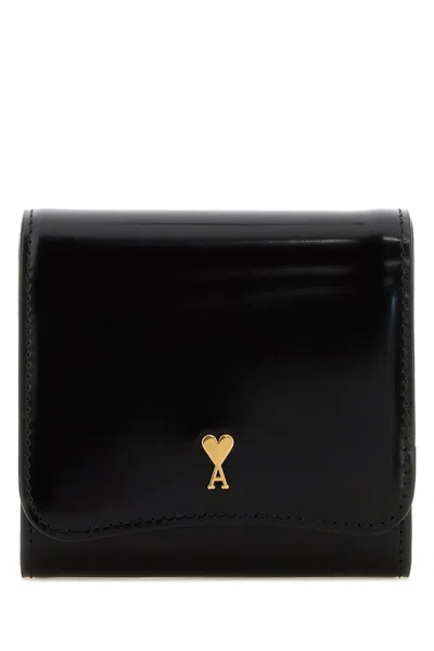 Ami Alexandre Mattiussi Black Leather Paris Paris Wallet