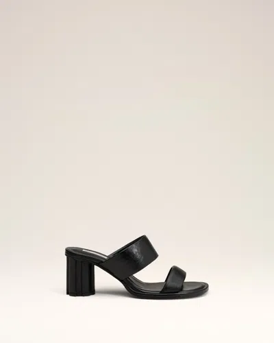 Ami Alexandre Mattiussi Black Leather Piano Sandals Black