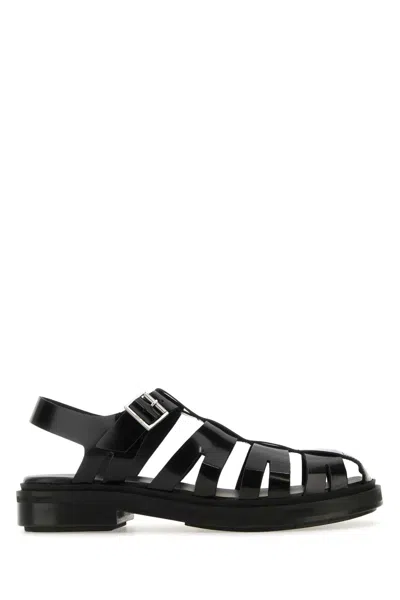 Ami Alexandre Mattiussi Black Leather Sandals