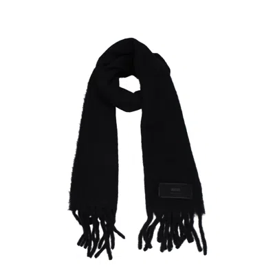 Ami Alexandre Mattiussi Black Leather Scarves