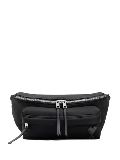 AMI ALEXANDRE MATTIUSSI BLACK MARCEL CROSSBODY BAG