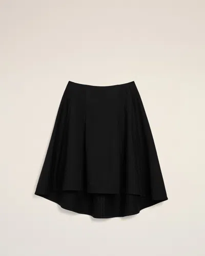 Ami Alexandre Mattiussi Black Midi A-line Cotton Skirt Black