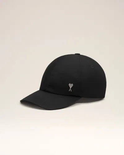 Ami Alexandre Mattiussi Black Nylon Ami De Coeur Stud Cap Black