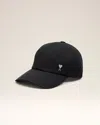 Ami Alexandre Mattiussi Black Nylon Ami De Coeur Stud Cap Grey In Black