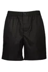 Ami Alexandre Mattiussi Black Nylon Blend Bermuda Shorts In Black