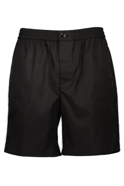 Ami Alexandre Mattiussi Black Nylon Blend Bermuda Shorts