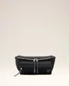 Ami Alexandre Mattiussi Black Nylon Canvas Marcel Bumbag Black In Black