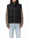 Ami Alexandre Mattiussi Black Padded Vest With High Collar And Quilted Finish In Black