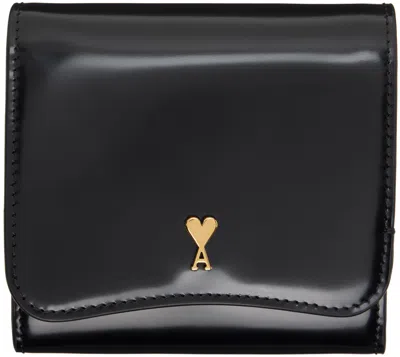 Ami Alexandre Mattiussi Black Paris Paris Compact Wallet
