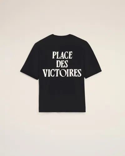 Ami Alexandre Mattiussi Black Printed Cotton "place Des Victoires" T-shirt White
