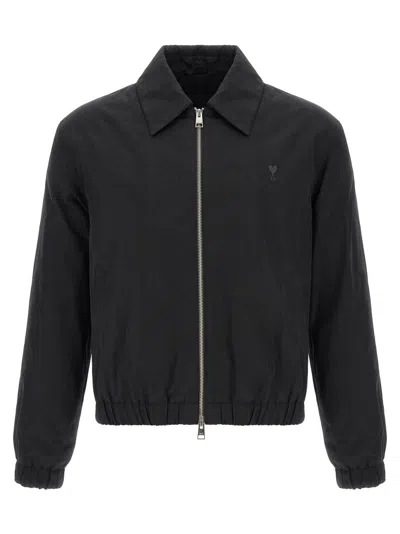 Ami Alexandre Mattiussi Ami Amidecoeurpaddedzippedjacket In Black