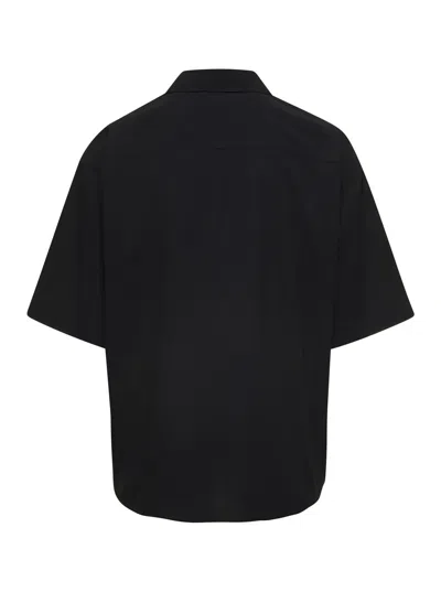 Ami Alexandre Mattiussi Black Shirt With Short Sleeves In Cotton Man In 001 Black