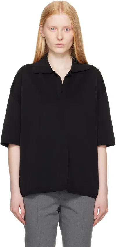 Ami Alexandre Mattiussi Black Short Sleeve Polo