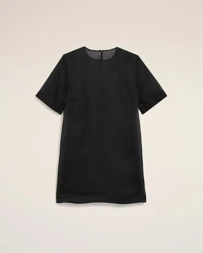 Ami Alexandre Mattiussi Black Silk Mini Trapeze Dress Black