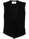 Ami Alexandre Mattiussi Ami Paris Wool Sleeveless Jacket In Black
